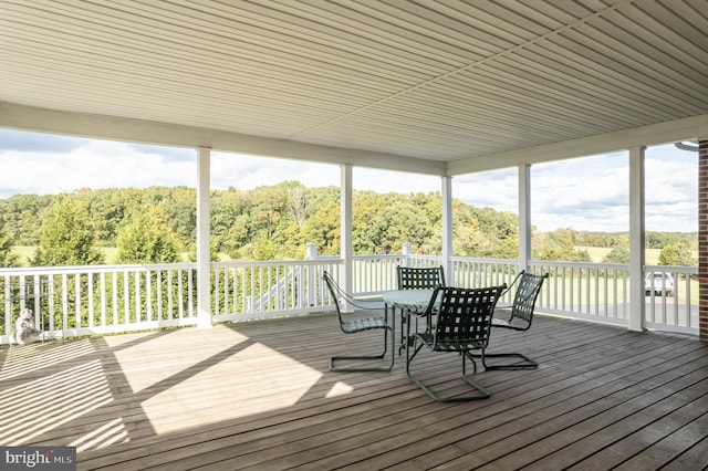 view of sunroom