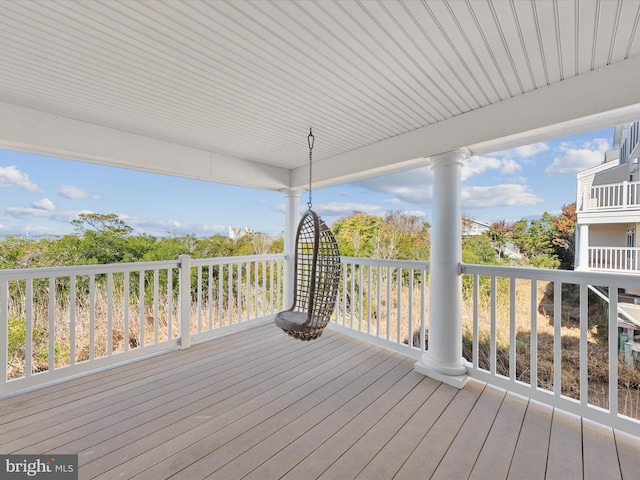 view of wooden deck