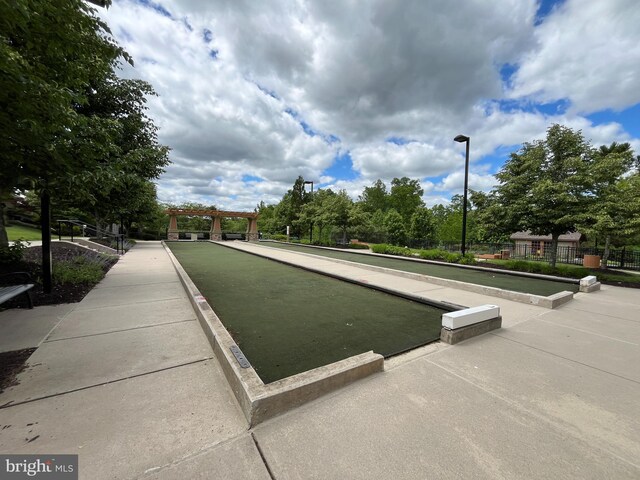 79 Table Bluff Dr, Fredericksburg, VA 22406 - surrounding community featuring a bocce ball area and view of scattered trees