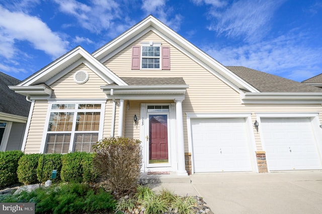 view of front of house featuring a garage