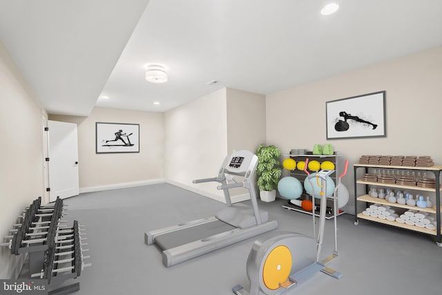 view of exercise room