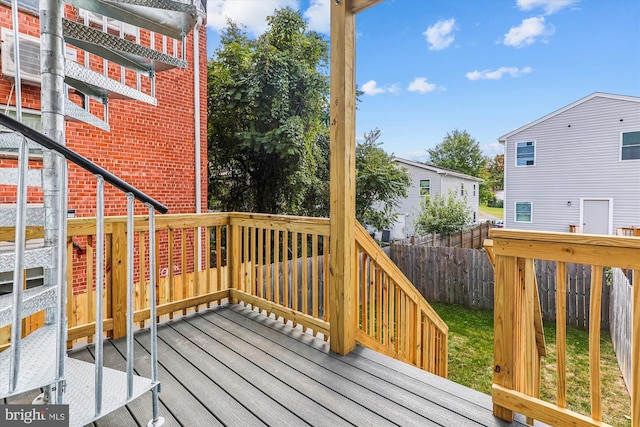 view of wooden deck