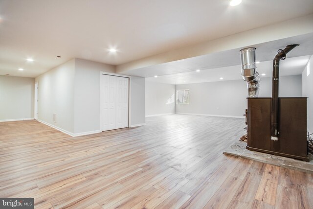 interior space featuring light wood-type flooring