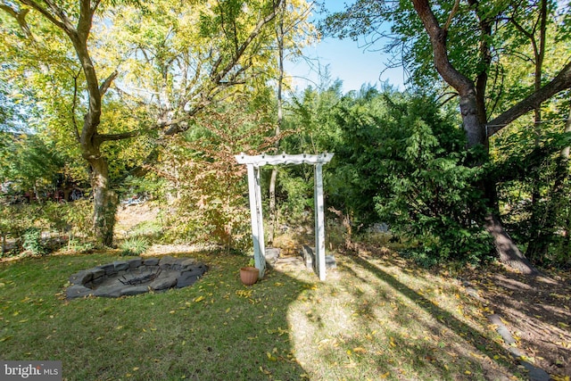 details featuring an outdoor fire pit
