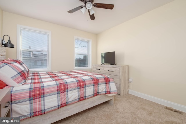 1121 Ward St, Baltimore, MD 21230 - bedroom with carpet and ceiling fan