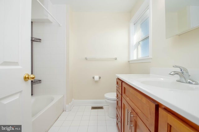 1121 Ward St, Baltimore, MD 21230 - full bath with tile patterned flooring, vanity, and shower / tub combination