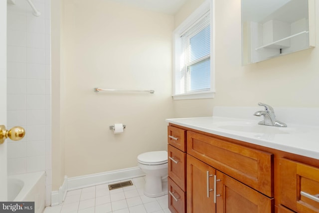1121 Ward St, Baltimore, MD 21230 - full bathroom featuring vanity, tile patterned flooring, and bathtub / shower combination