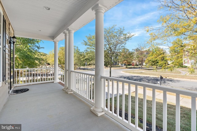 balcony with covered porch