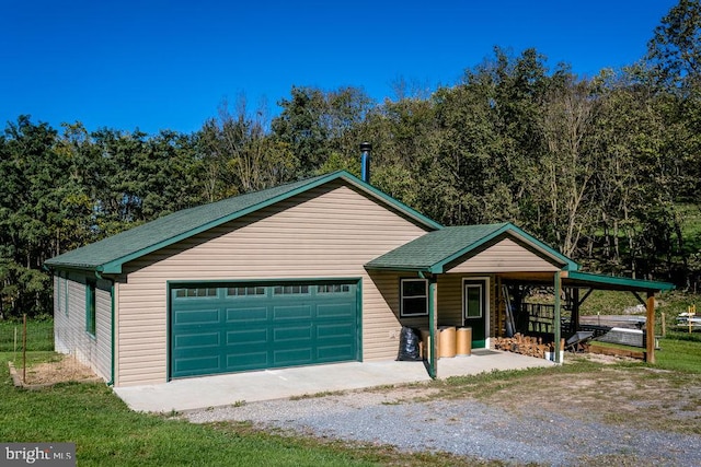 view of front facade with a garage