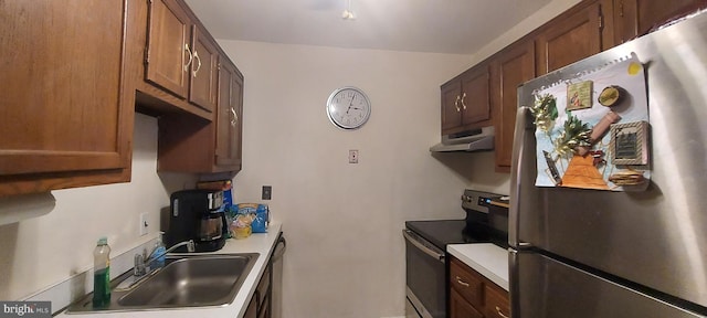 kitchen with stainless steel appliances and sink