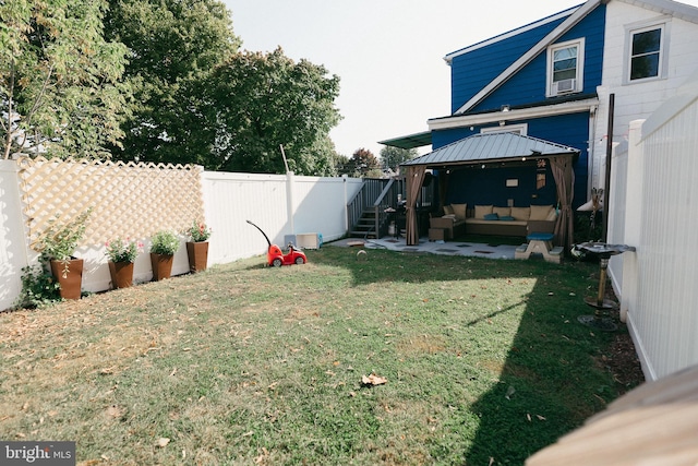 view of yard with a gazebo