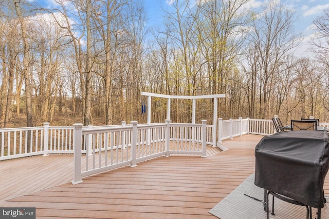 deck with grilling area