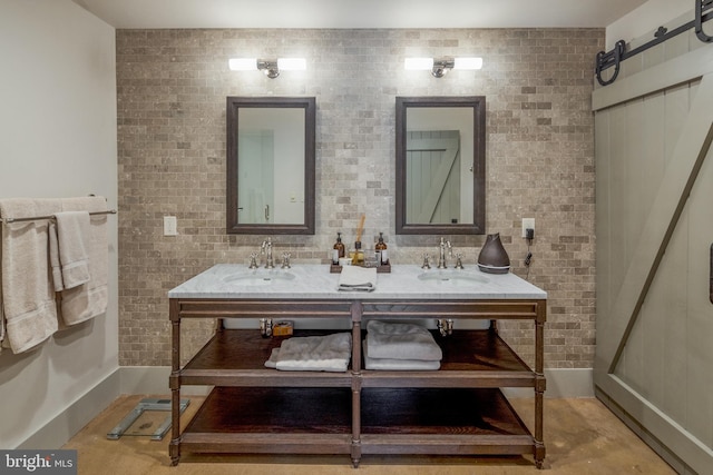 bathroom with vanity