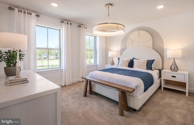 view of carpeted bedroom