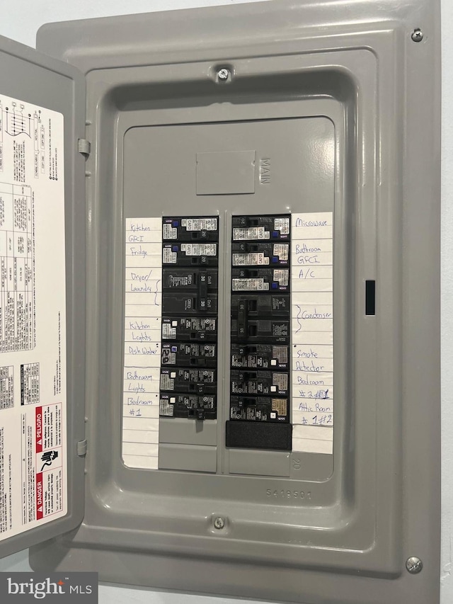 utility room featuring electric panel