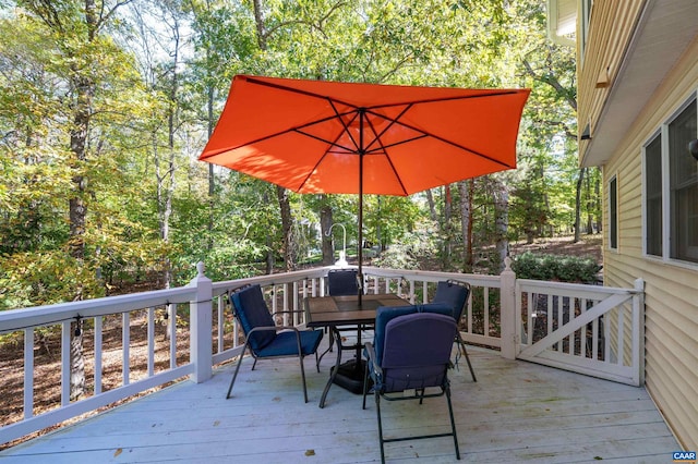 view of wooden deck