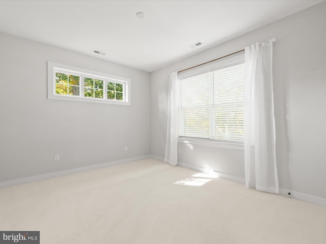 carpeted empty room with a wealth of natural light