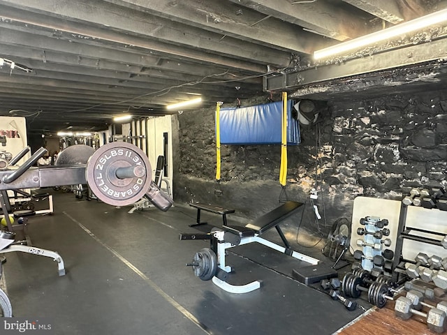 view of workout area