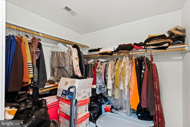 view of walk in closet