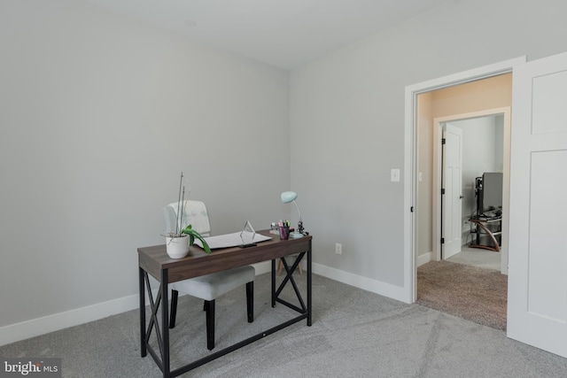 view of carpeted office