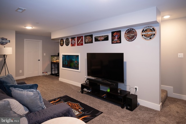 view of carpeted living room