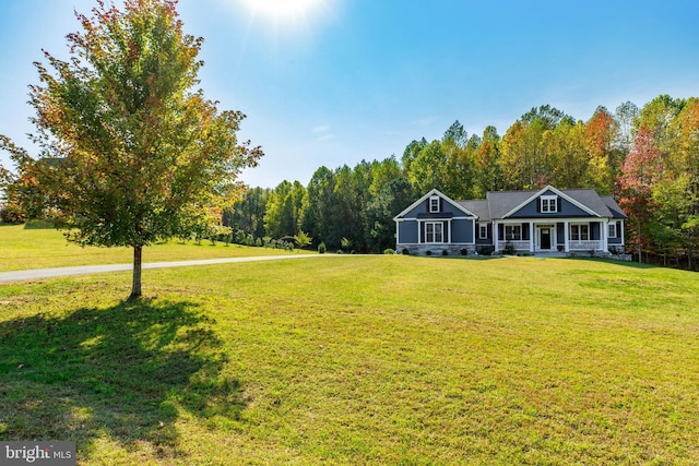 ranch-style house with a front lawn