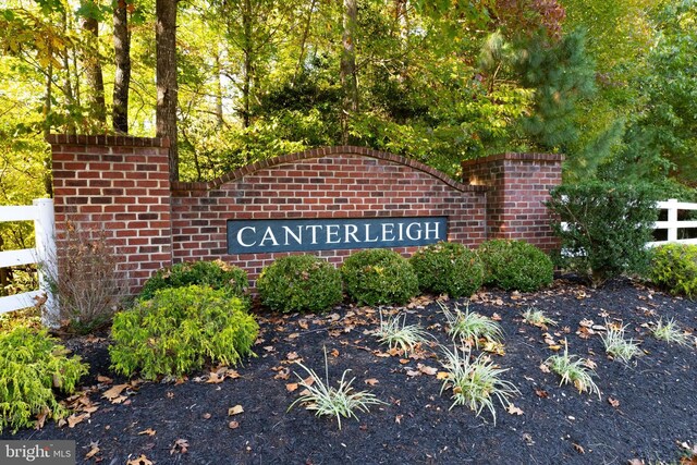 view of community sign