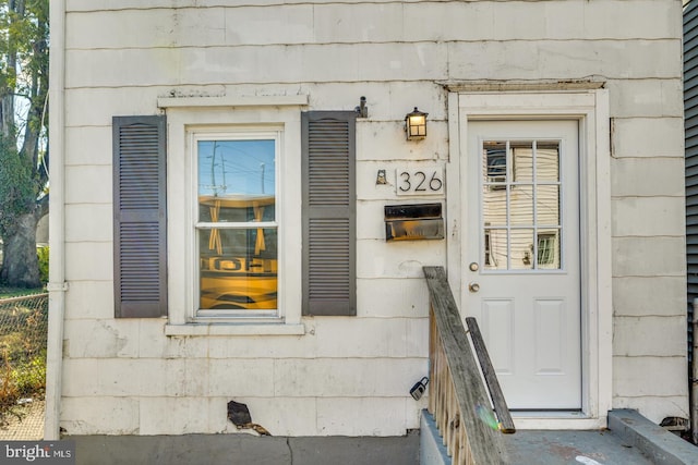 view of doorway to property