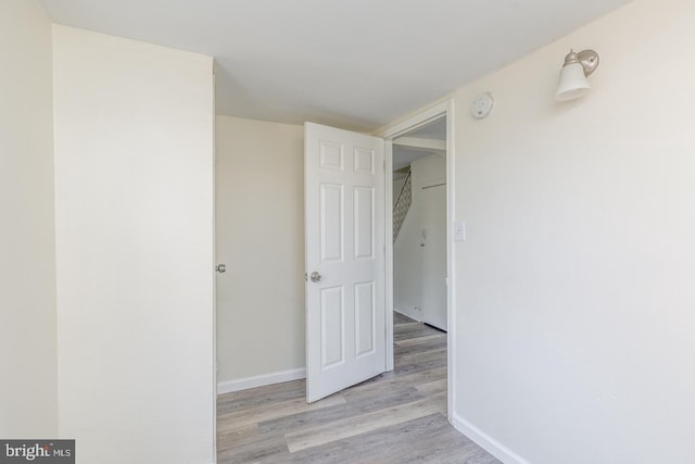 hall featuring light hardwood / wood-style floors