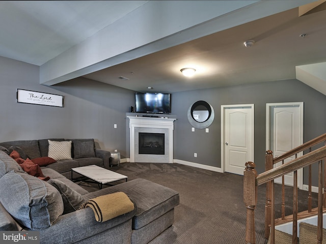 view of carpeted living room