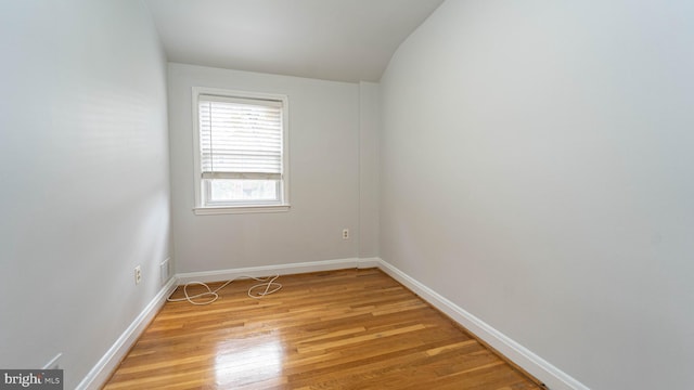 empty room featuring light hardwood / wood-style floors