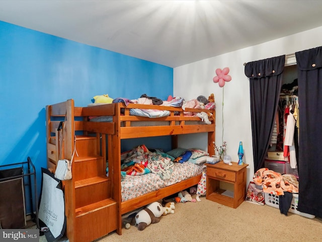 view of carpeted bedroom