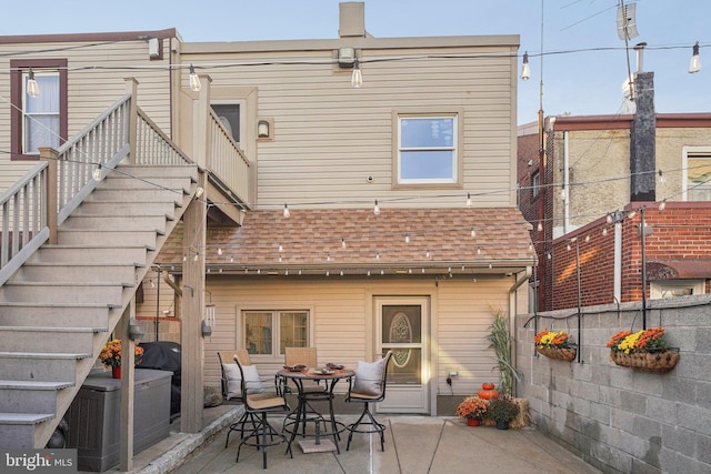 rear view of house with a patio area