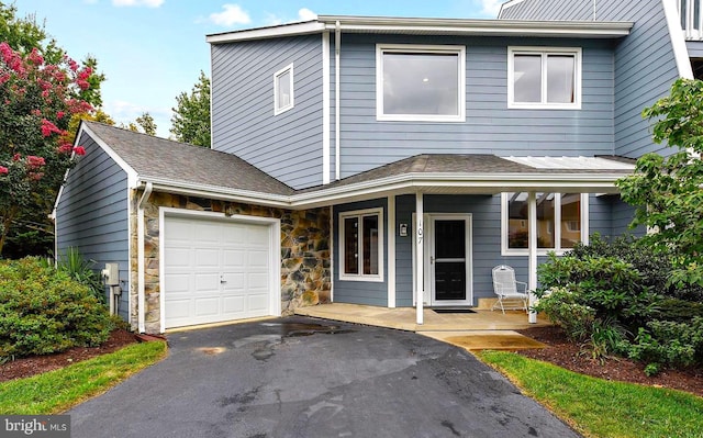 front facade featuring a garage