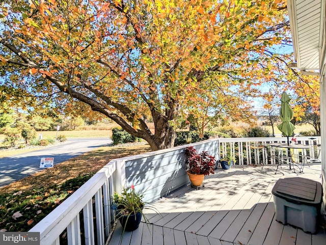 view of wooden terrace