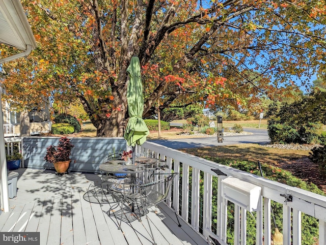 view of wooden terrace