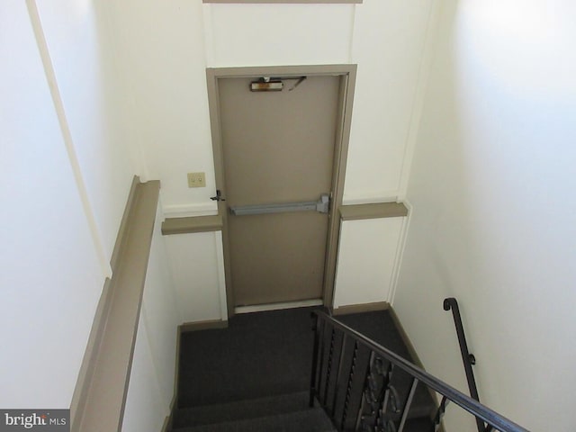 view of stairway