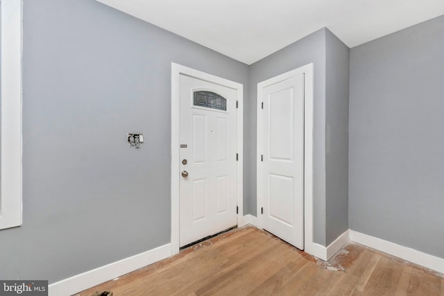 foyer featuring light wood-type flooring