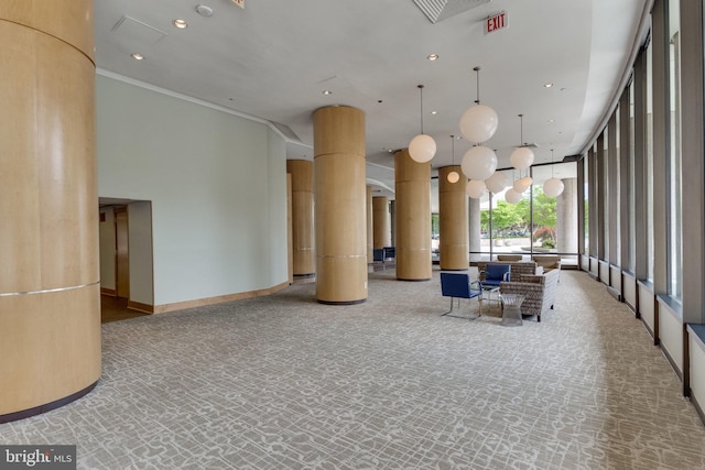 lobby featuring visible vents