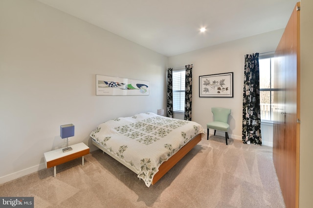 view of carpeted bedroom