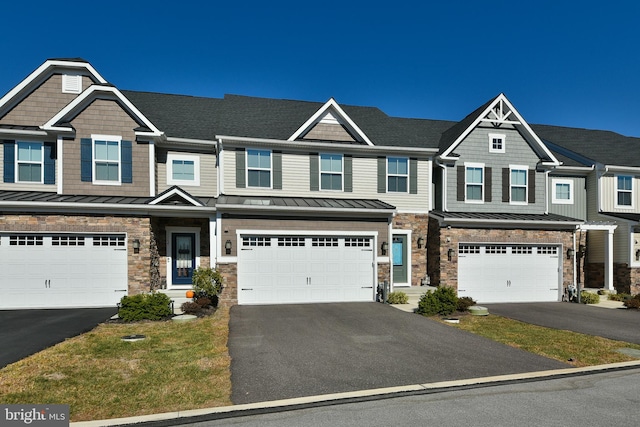 view of property featuring a garage