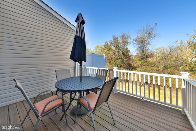 view of wooden terrace