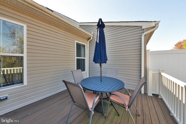 view of wooden deck