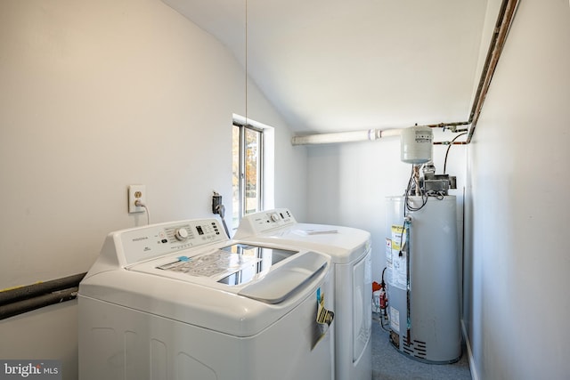 325 Howell School Rd, Bear, DE 19701 - laundry area with washing machine and clothes dryer, laundry area, and gas water heater