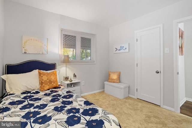 view of carpeted bedroom