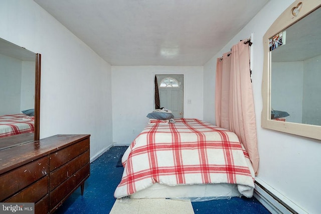 bedroom featuring baseboard heating