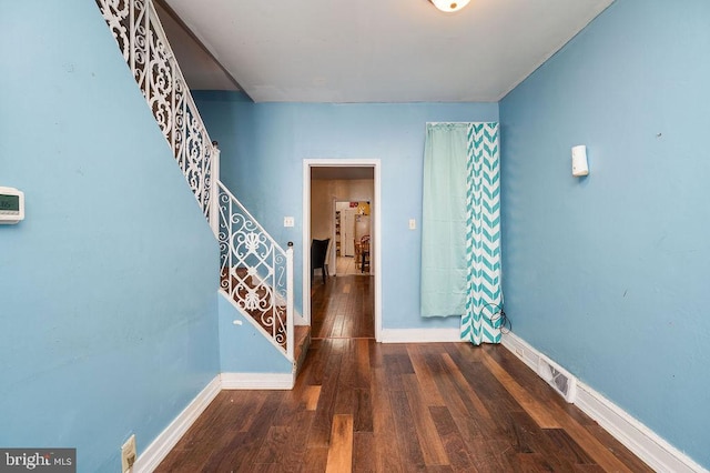 interior space featuring dark hardwood / wood-style flooring