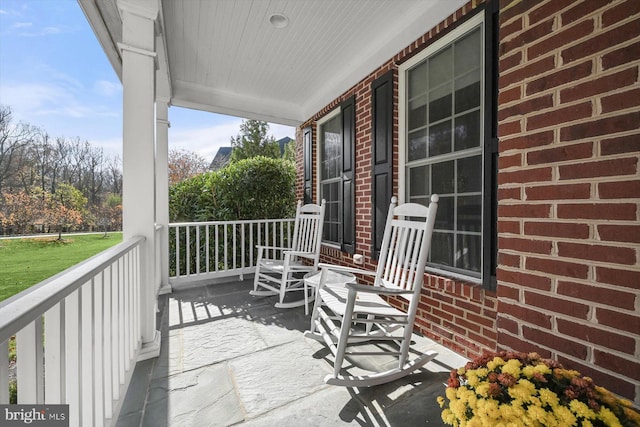 balcony with covered porch