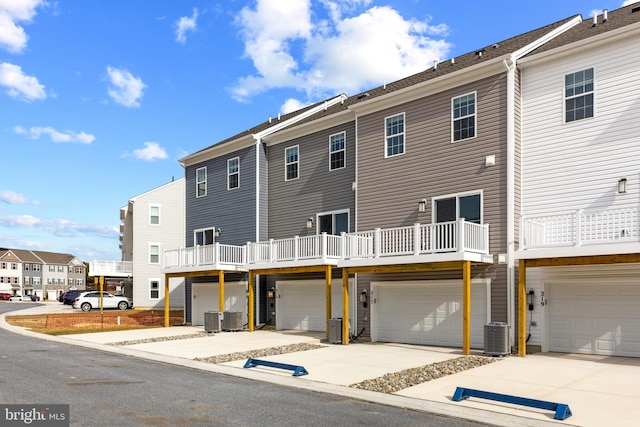 back of property with central air condition unit