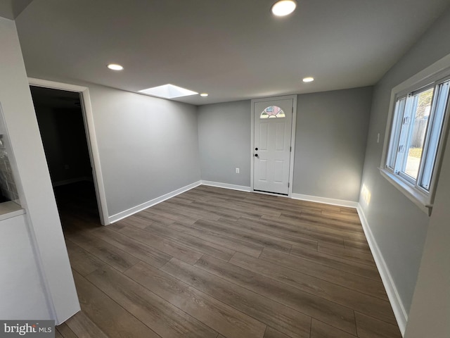 interior space with wood-type flooring